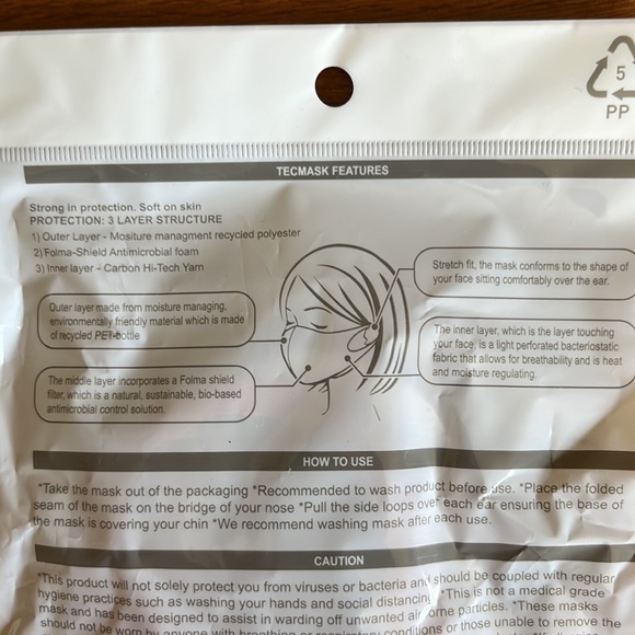 3 for $15 * Tecmask Reusable Australian Face Mask - Picture 4 of 7